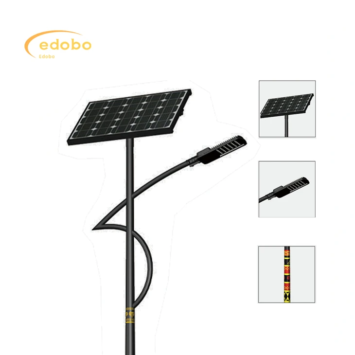 Réverbères solaires adaptés aux besoins du client avec le bras simple et le double bras pour l'usage de route