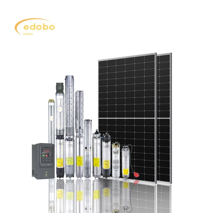 Système de pompe à eau solaire mono panneau solaire 1hp/2hp