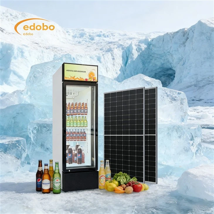 Congélateur de boissons à énergie solaire AC/DC, porte en verre, congélateur à vin