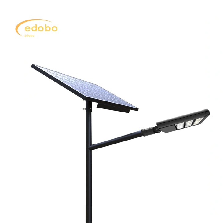 Réverbère actionné solaire de lampe solaire avec le panneau noir de batterie au lithium